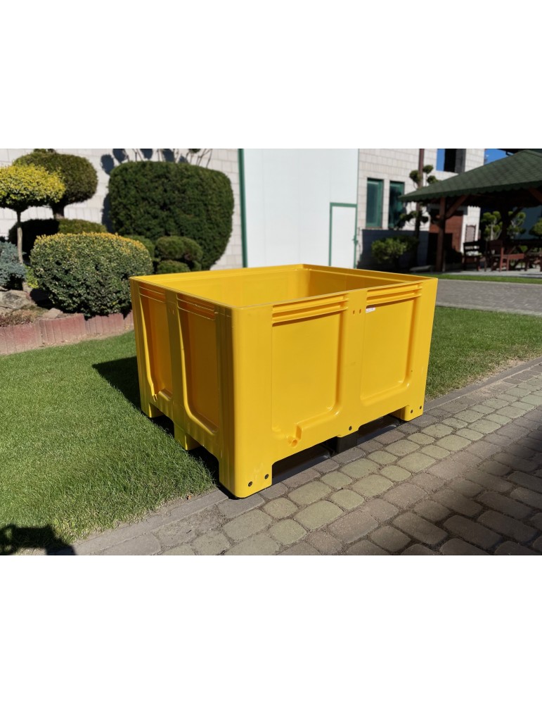Skrzyniopaleta z tworzywa 610 l - CTR Żółta