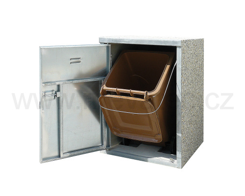 Stanowisko pojemników na odpady - 1 x poj. z tworzywa