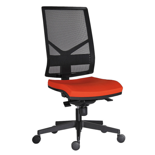Krzesło biurowe z wysokim oparciem OMNIA pomarańczowy