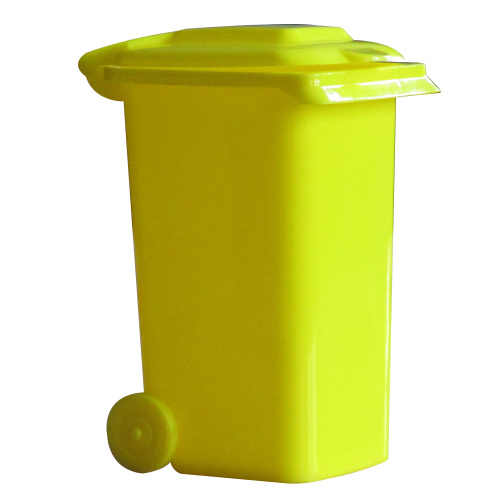 Plastikowy mini kosz reklamowy żółty