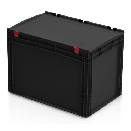 Transporter EURO plastikowy 600x400x435 mm z wiekiem - ESD
