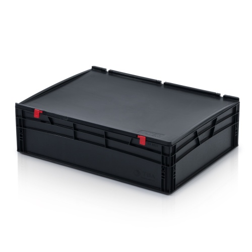 Transporter EURO plastikowy 800x600x235 mm z wiekiem - ESD
